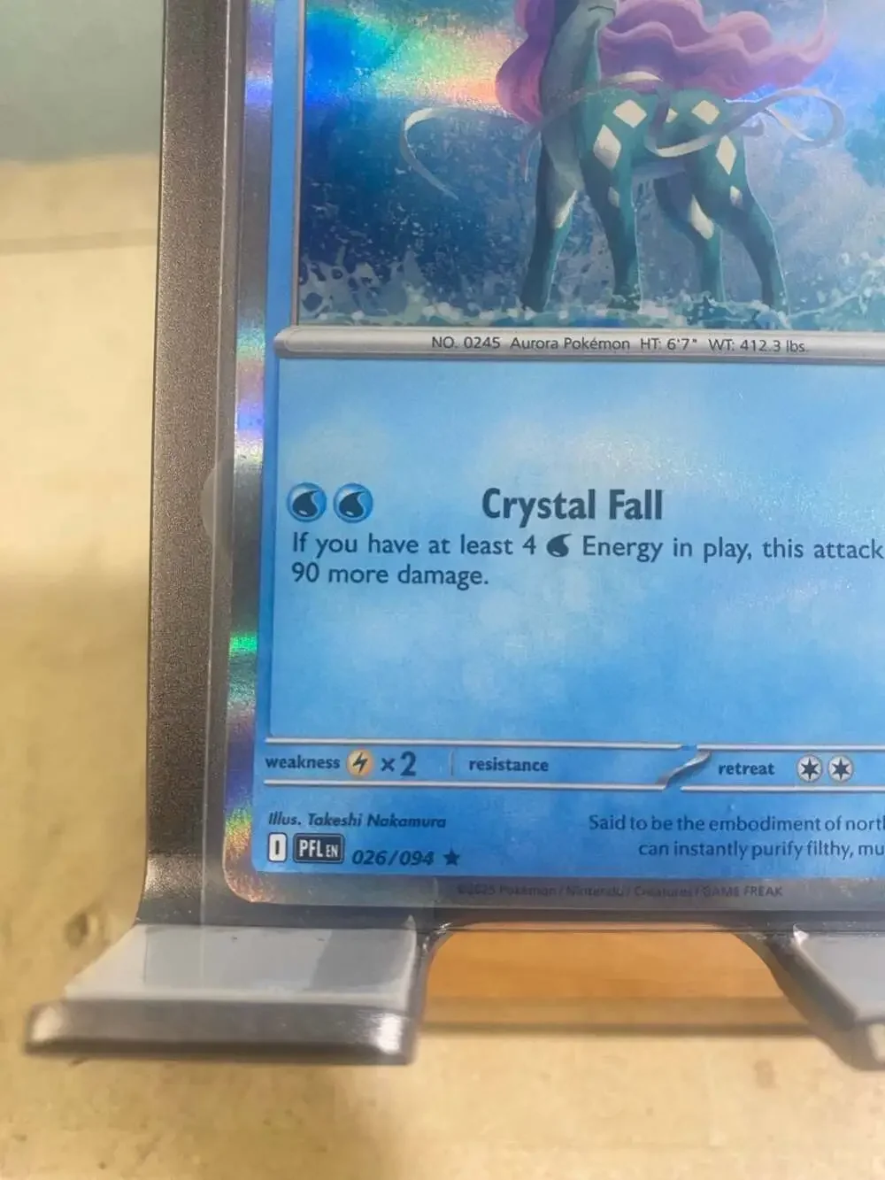 Suicune 026/094 Holo - Pokemon Phantasmal Flames Knock Out Collection Exclusive